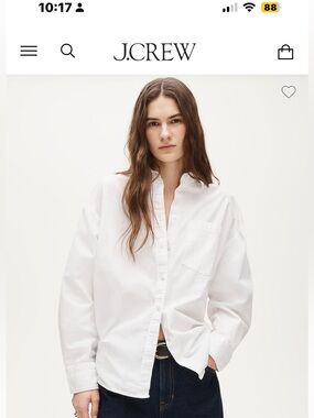 Final Price- No Offers! J. Crew Classic White Ladies Oxford Button-Up Shirt